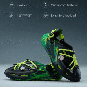 🧪 Rick and Morty Interdimensional Green Swirl Water Clogs