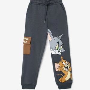 🐾 Tom & Jerry "Troublemaker" Graphic Joggers for Boys