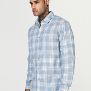 Men's Brown Embroidered Oversized Shirt