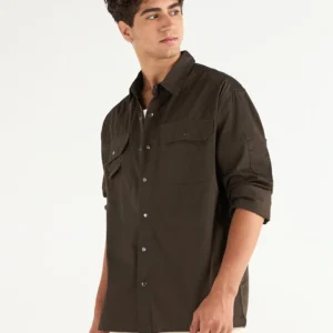 Men's Pink Cotton Linen Shirt