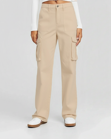 Dark Blue Washed Cargo Jeans